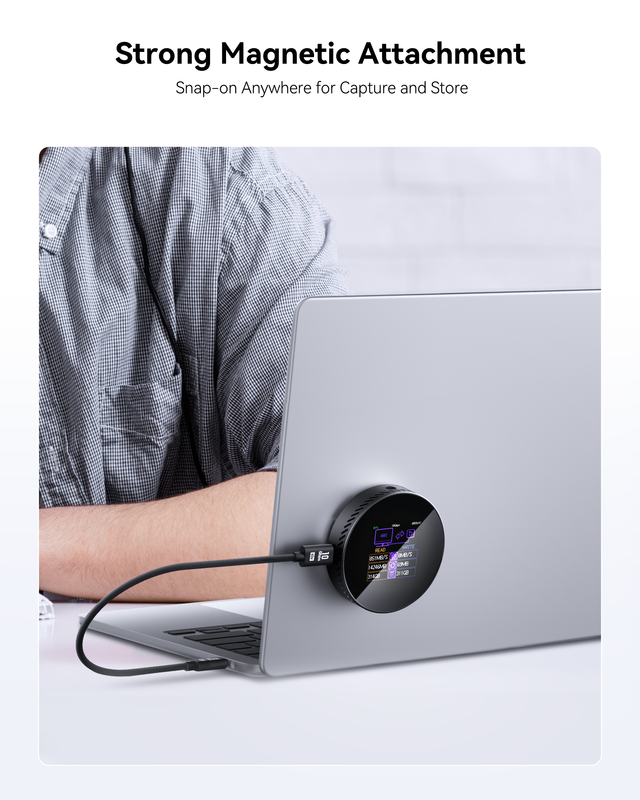 Dockcase Smart Magsafe M.2 NVMe SSD Enclosure - 100W PD