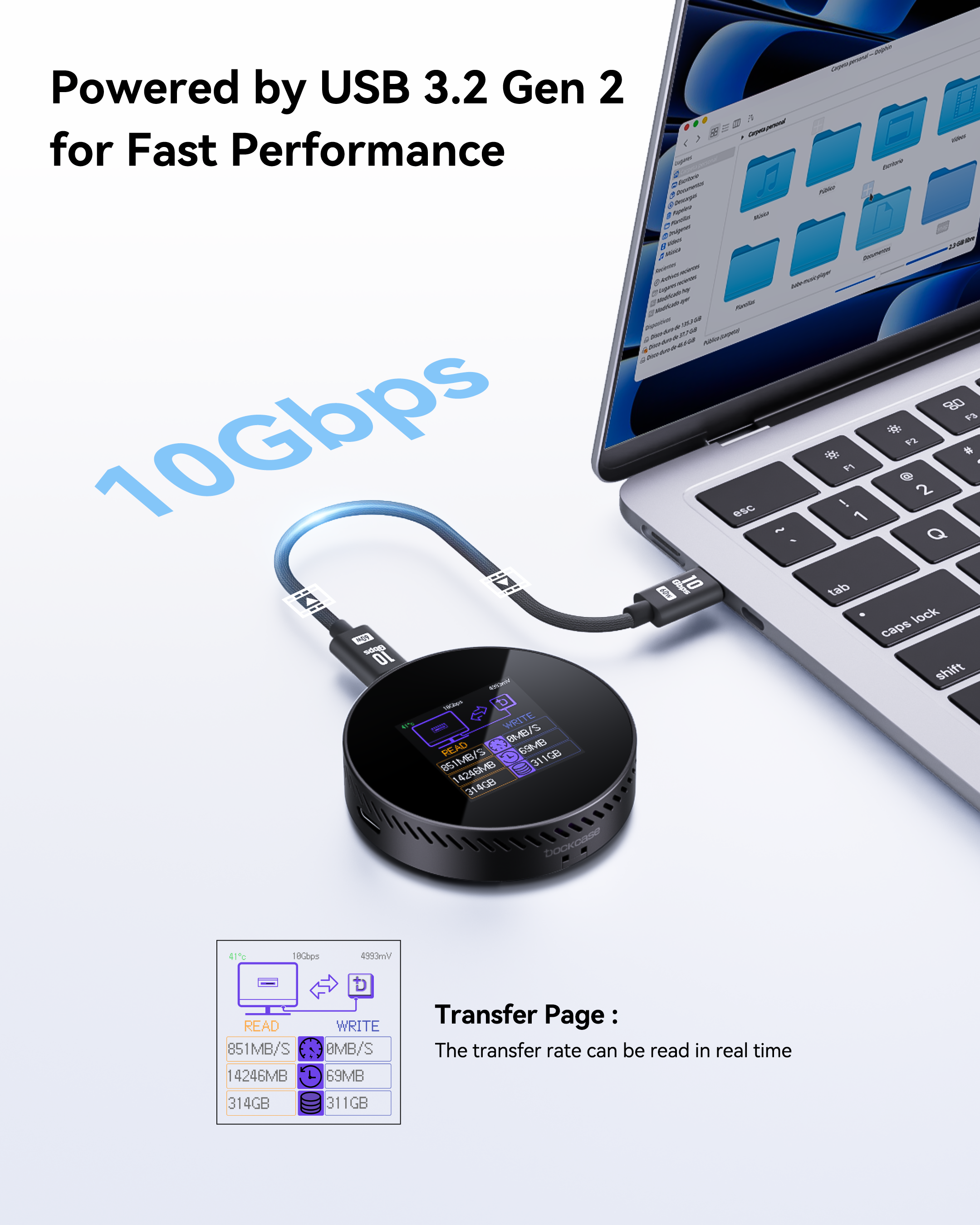 Dockcase Smart Magsafe M.2 NVMe SSD Enclosure - 100W PD