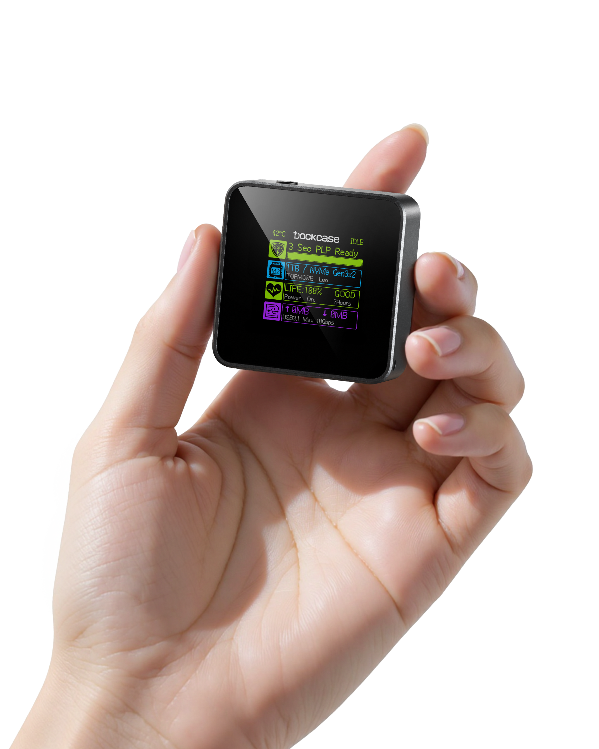 外付けハードディスク・ドライブ Dockcase Pocket M.2 NVMe SSD Enclosure Dockcase Pocket Smart 2230 M.2 NVMe SSD Enclosure - Grey