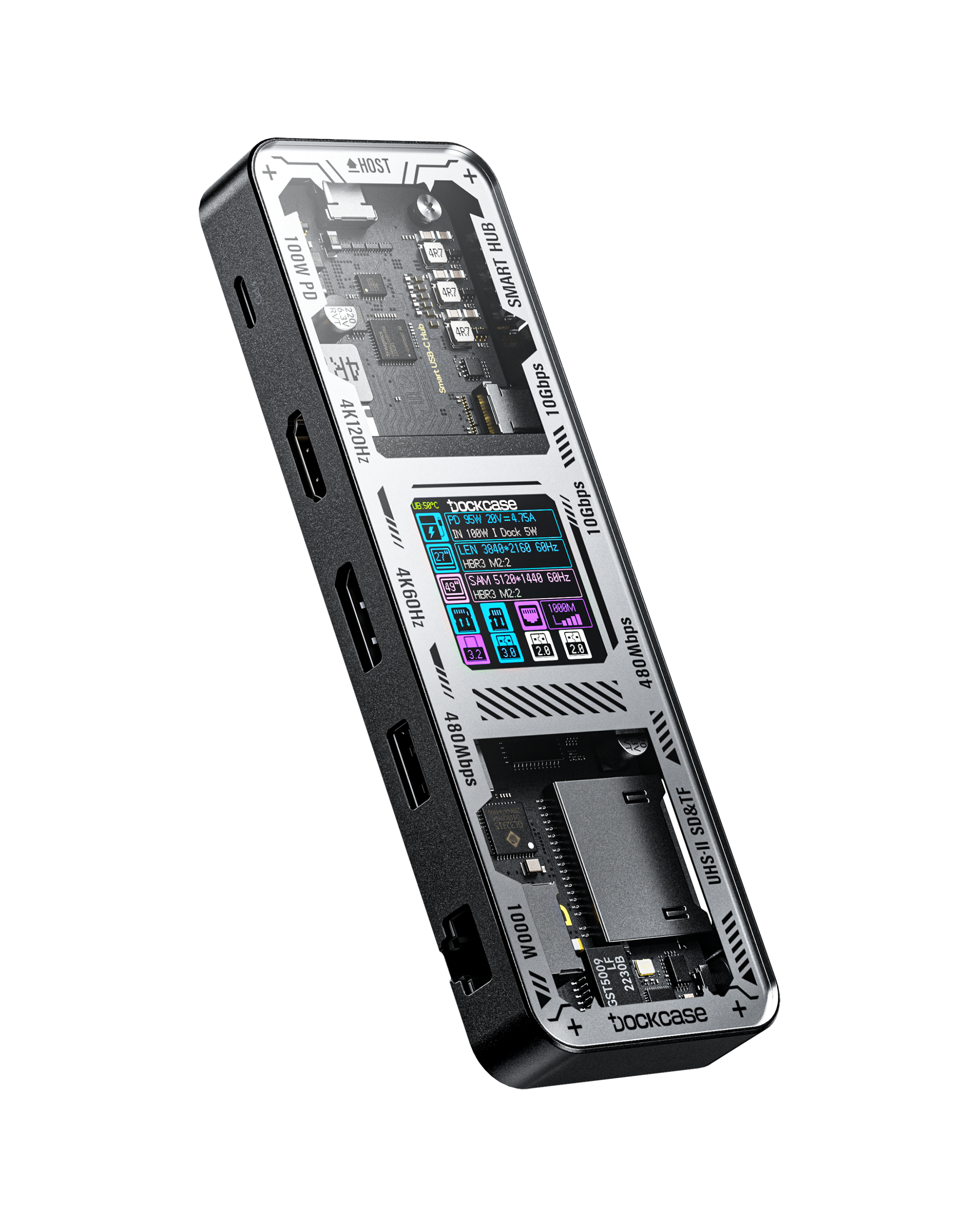 Dockcase Smart 10-in-1 USB-C Hub - HDMI & DP (Explorer Edition)