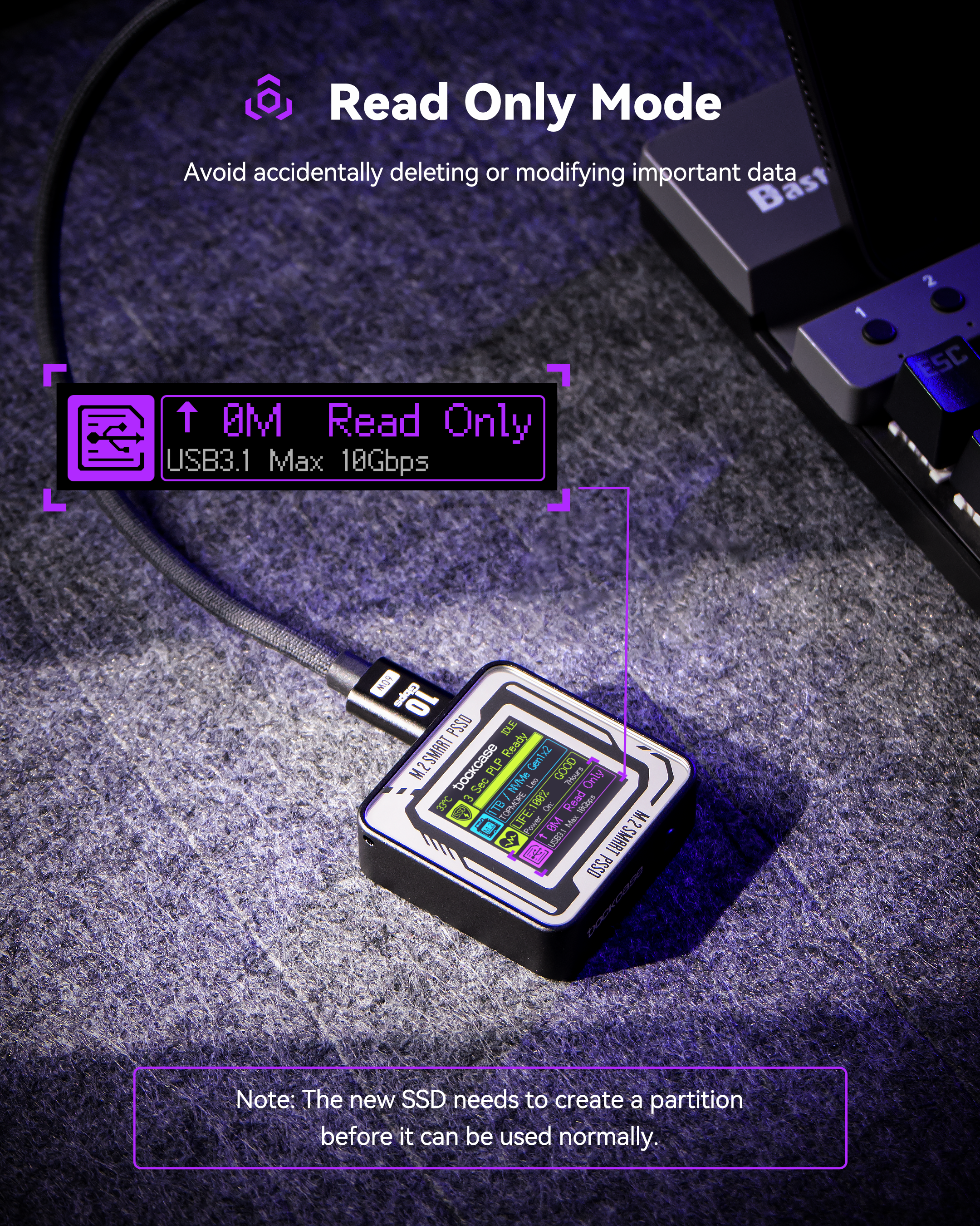 Dockcase 1TB Pocket Portable SSD