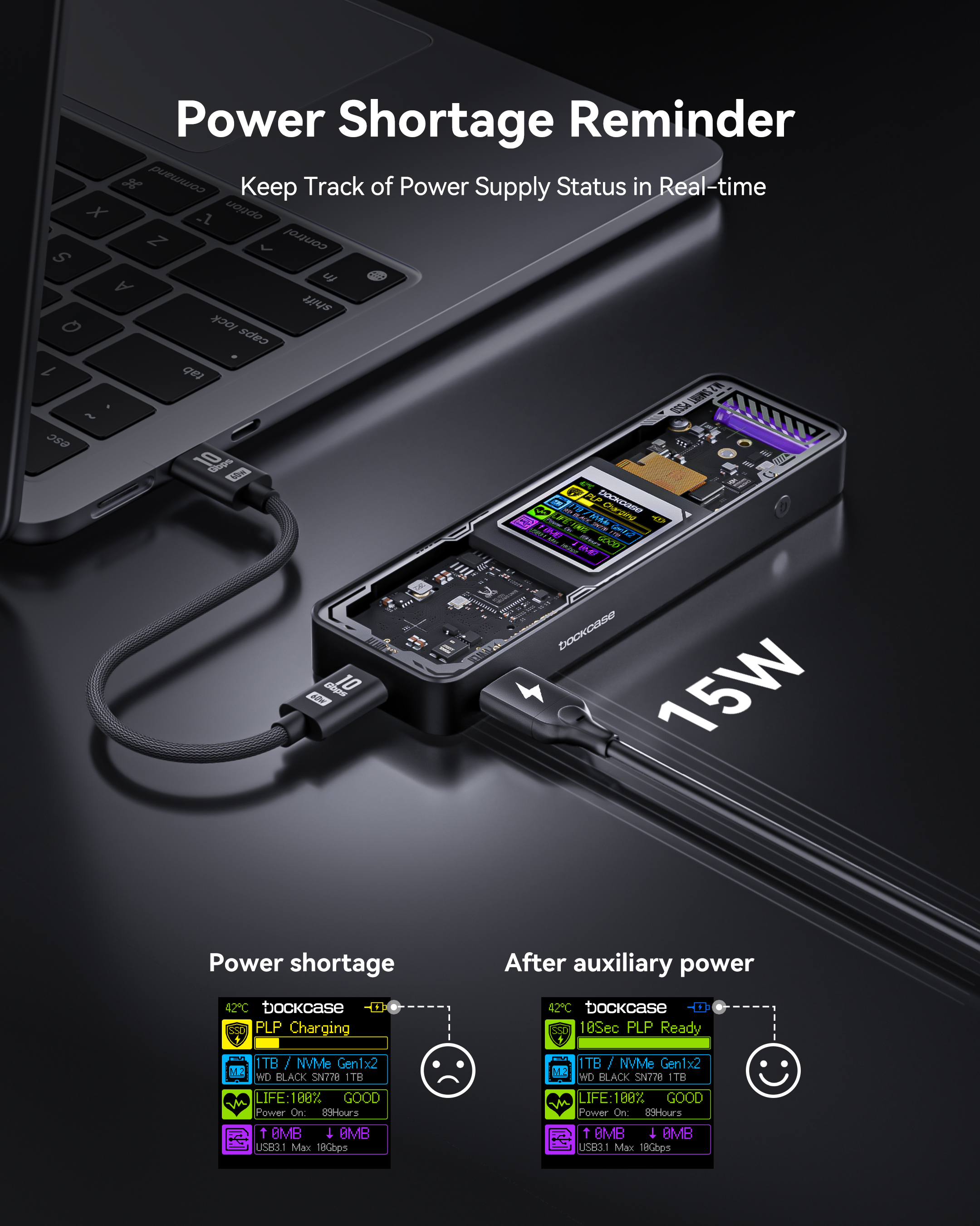 Dockcase Smart M.2 NVMe SSD Enclosure (Explorer Edition)