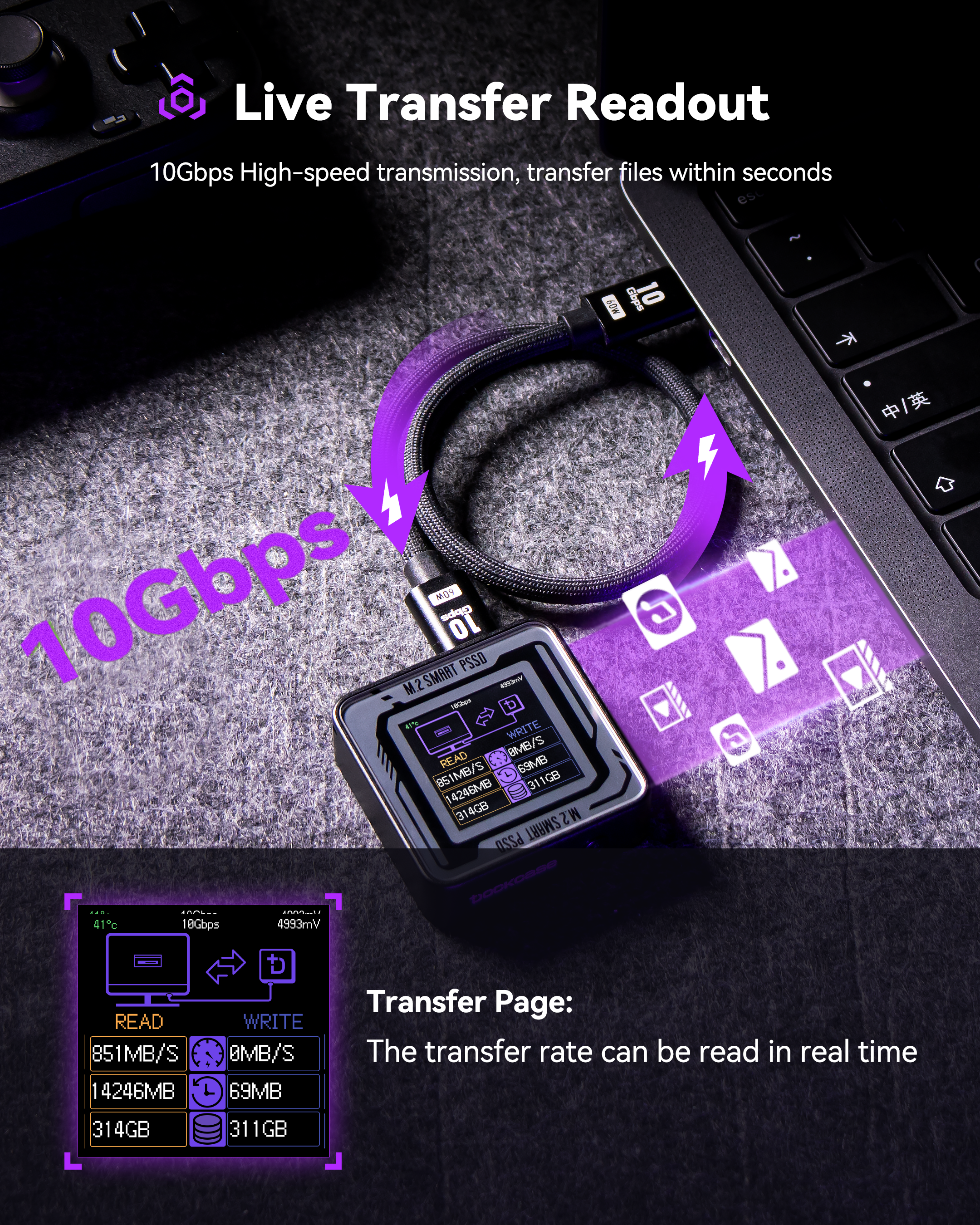 Dockcase 1TB Pocket Portable SSD