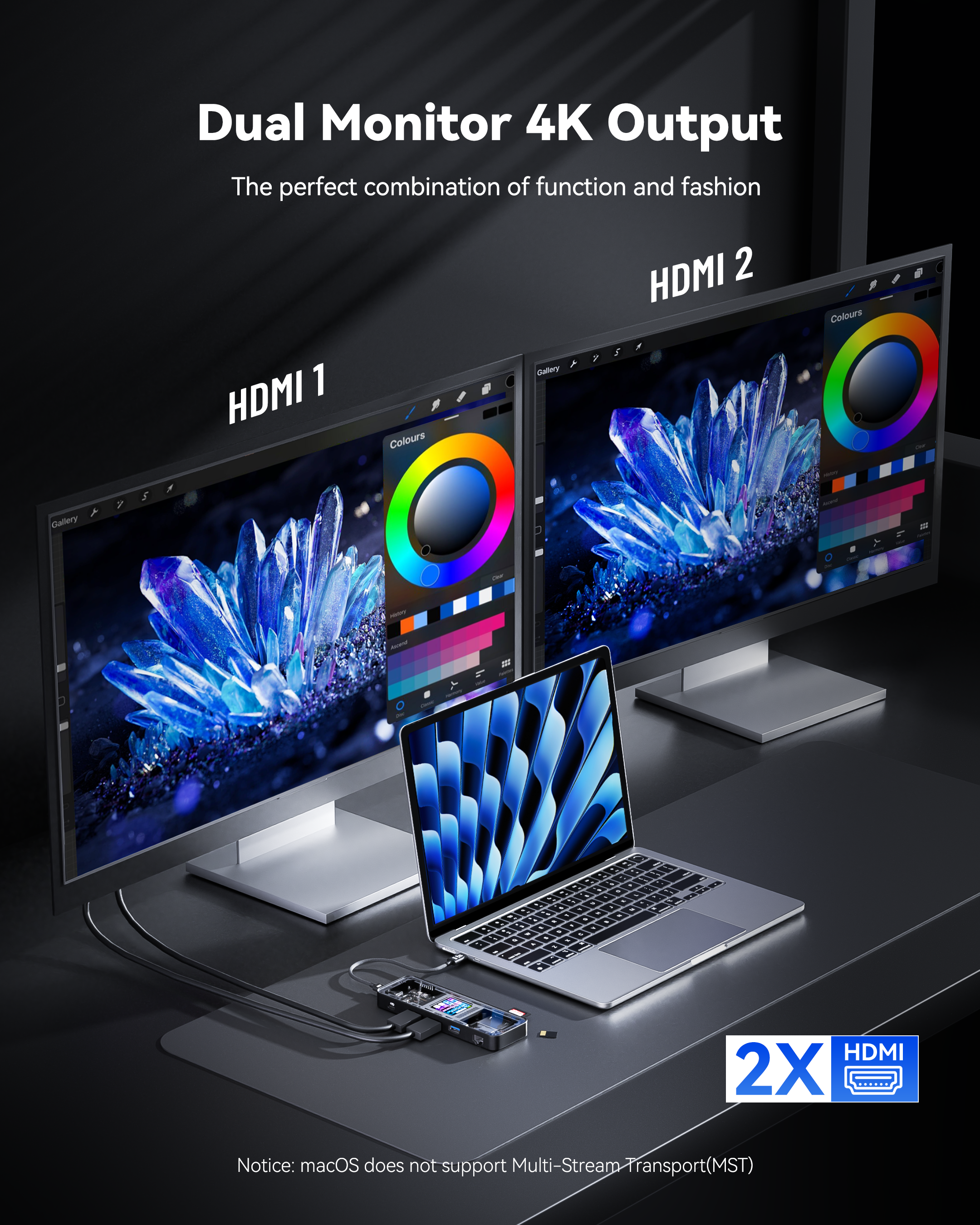 Dockcase Smart 10-in-1 USB-C Hub - Dual HDMI (Explorer Edition)