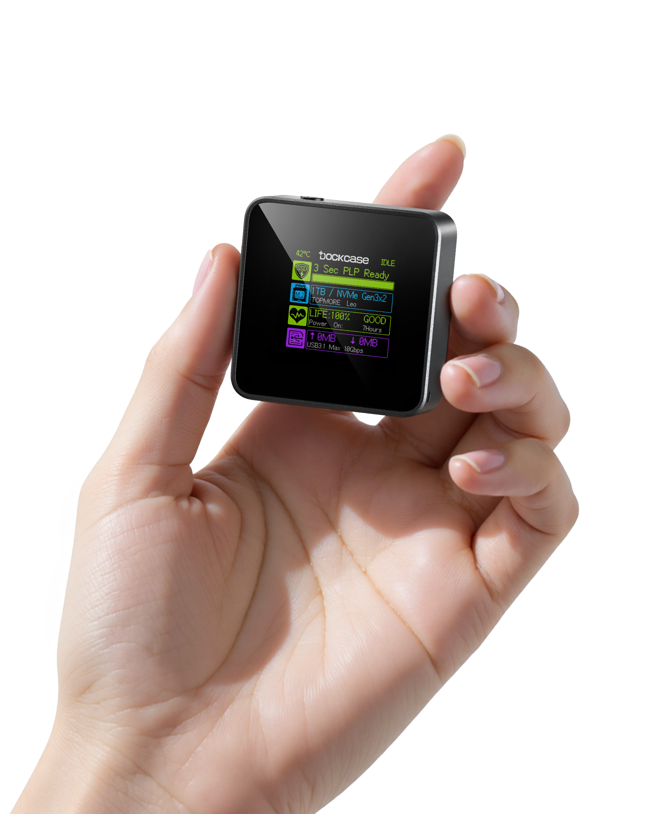 Dockcase Pocket Smart 2230 M.2 NVMe SSD Enclosure - Grey