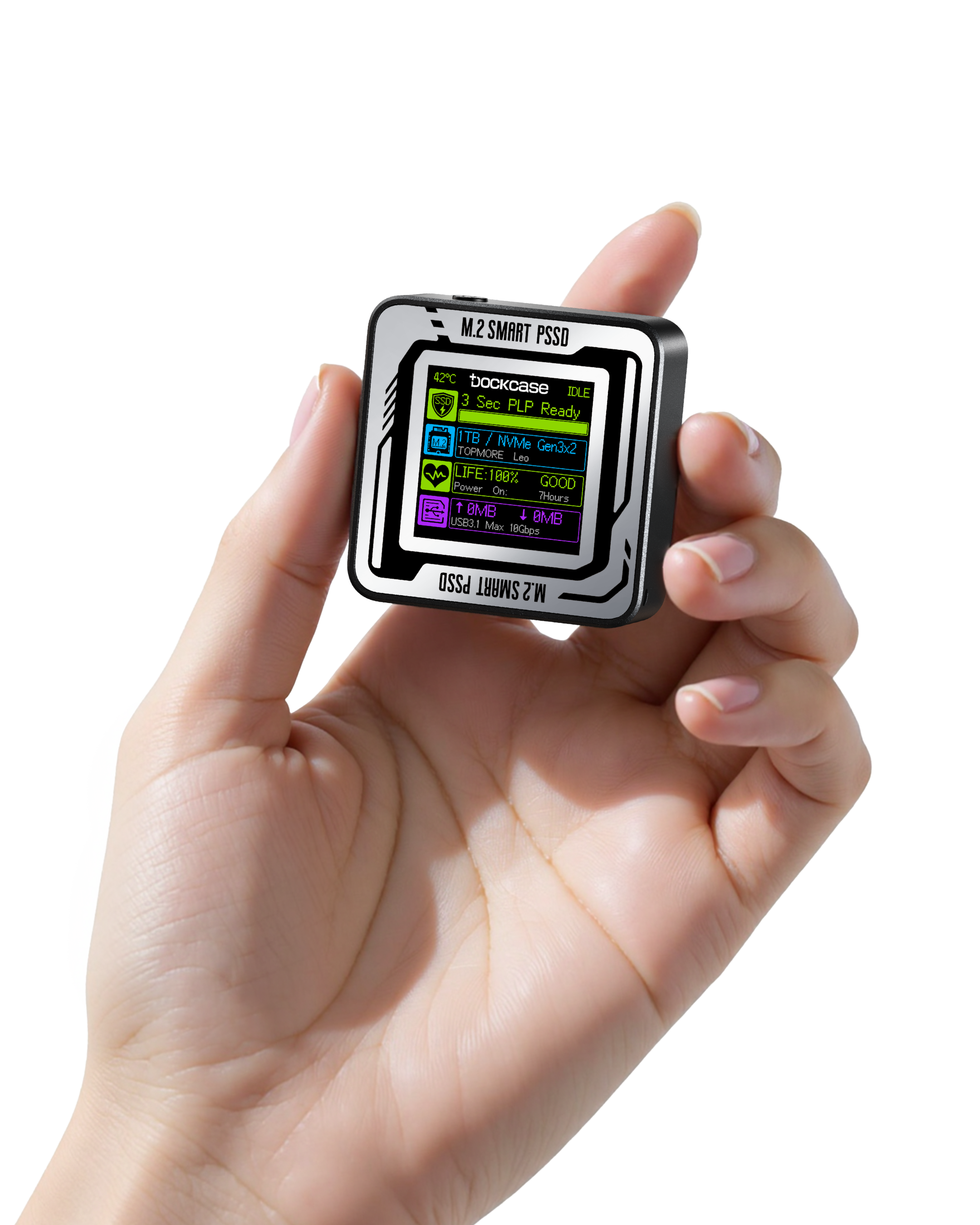 Dockcase Pocket Smart 2230 M.2 NVMe SSD Enclosure - Matte Black