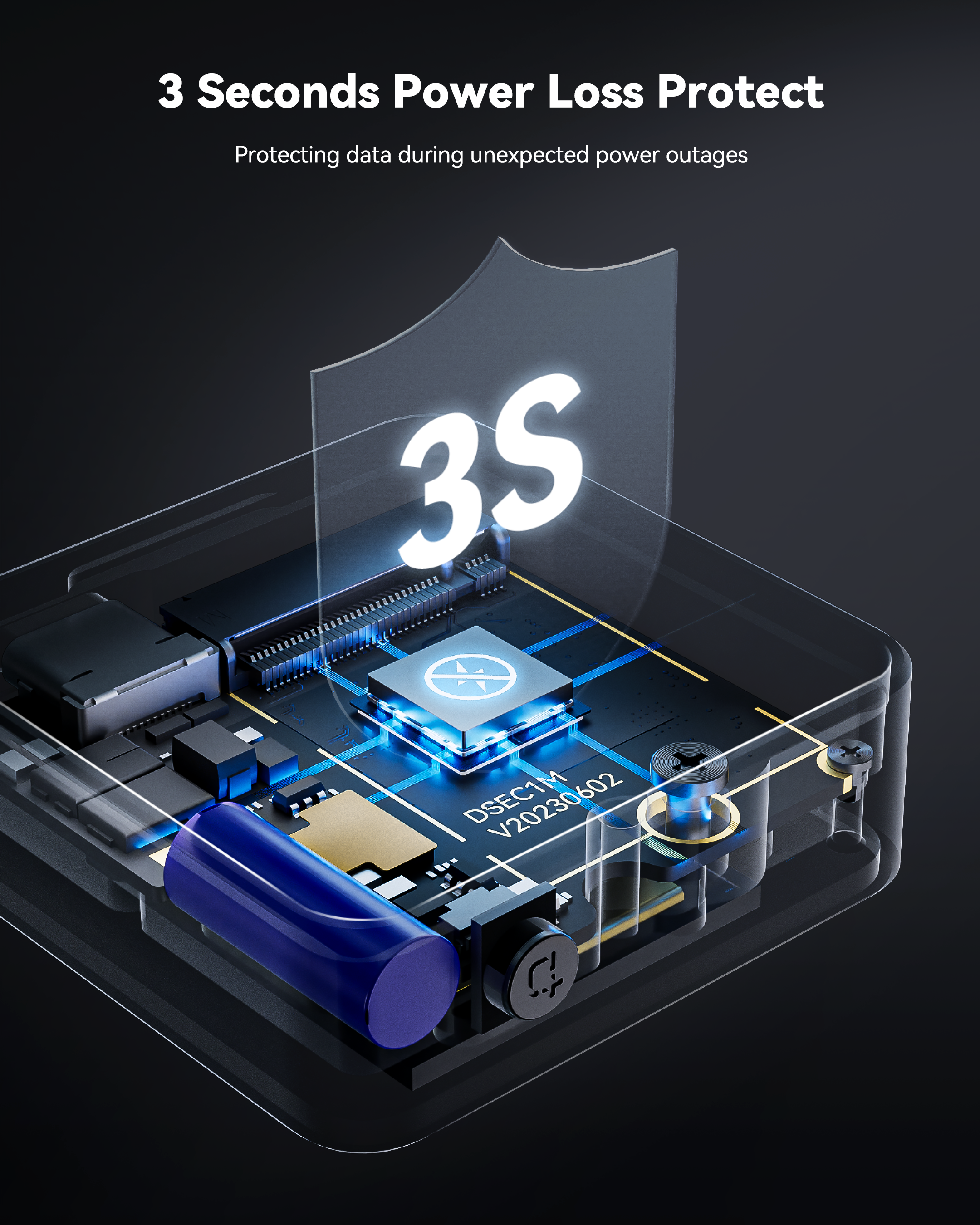 Dockcase Pocket Smart 2230 M.2 NVMe SSD Enclosure - Matte Black
