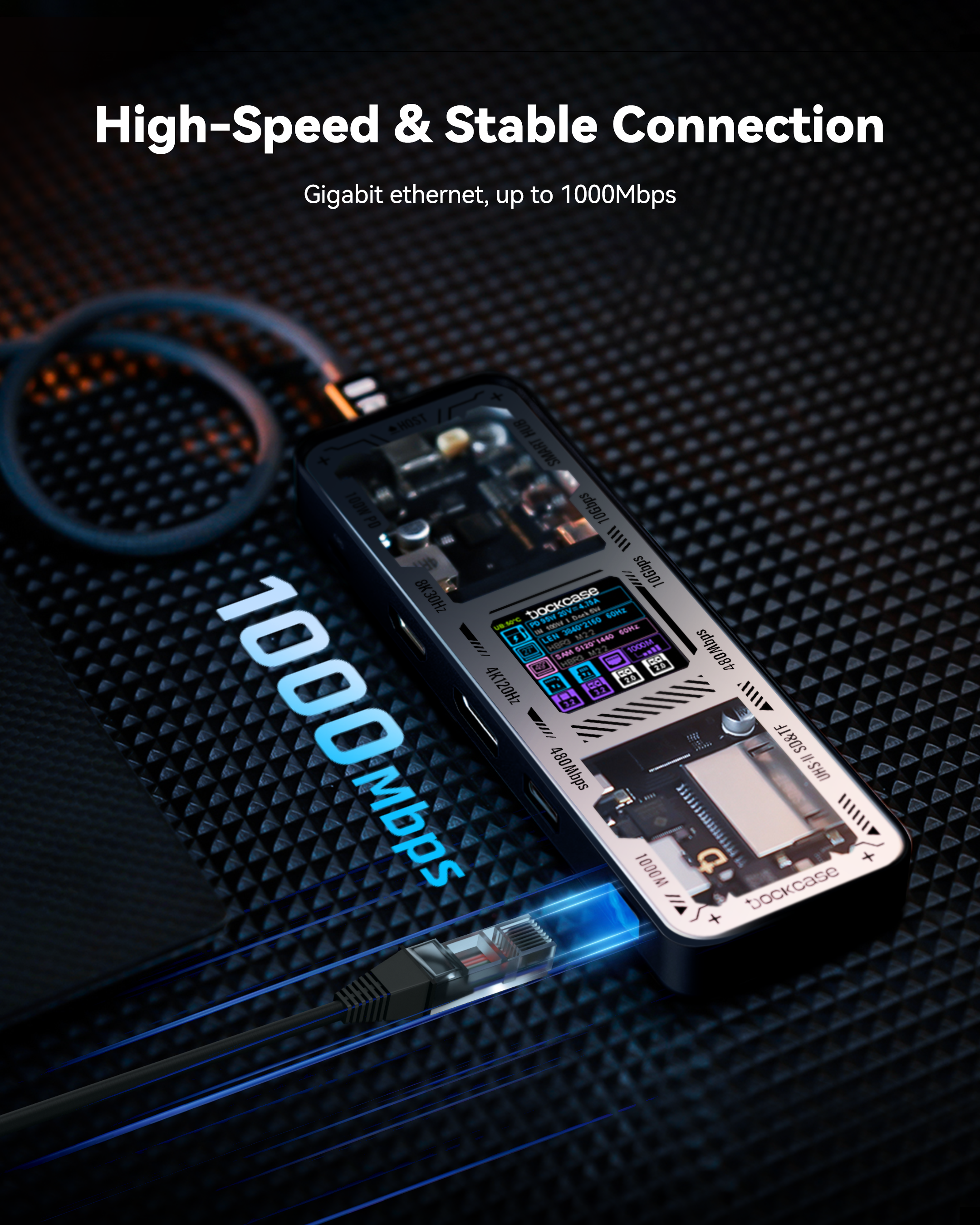 Dockcase Smart 10-in-1 USB-C Hub - HDMI & DP (Explorer Edition)