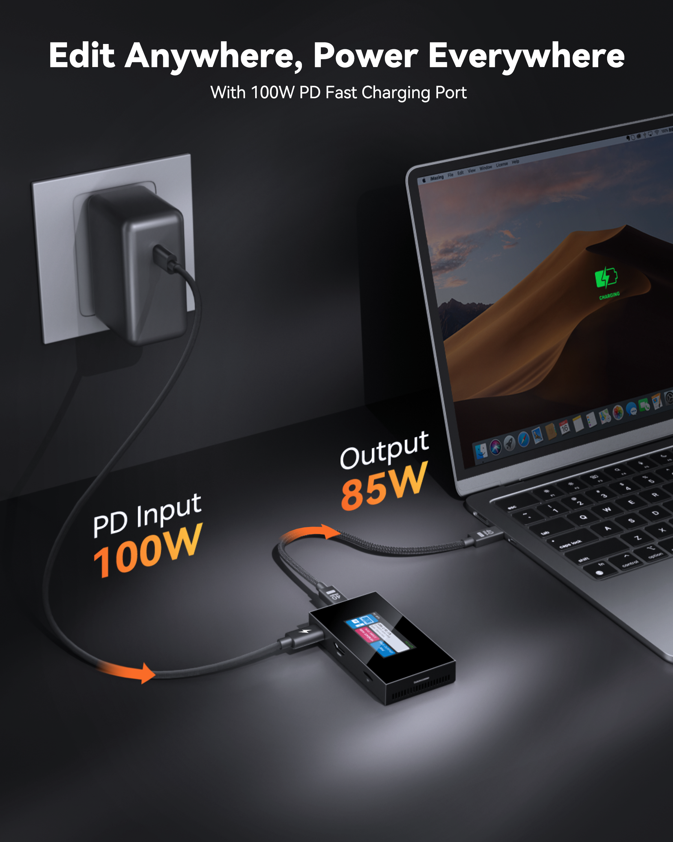 Dockcase Smart USB-C Hub 7-in-1 with M.2 SSD Enclosure
