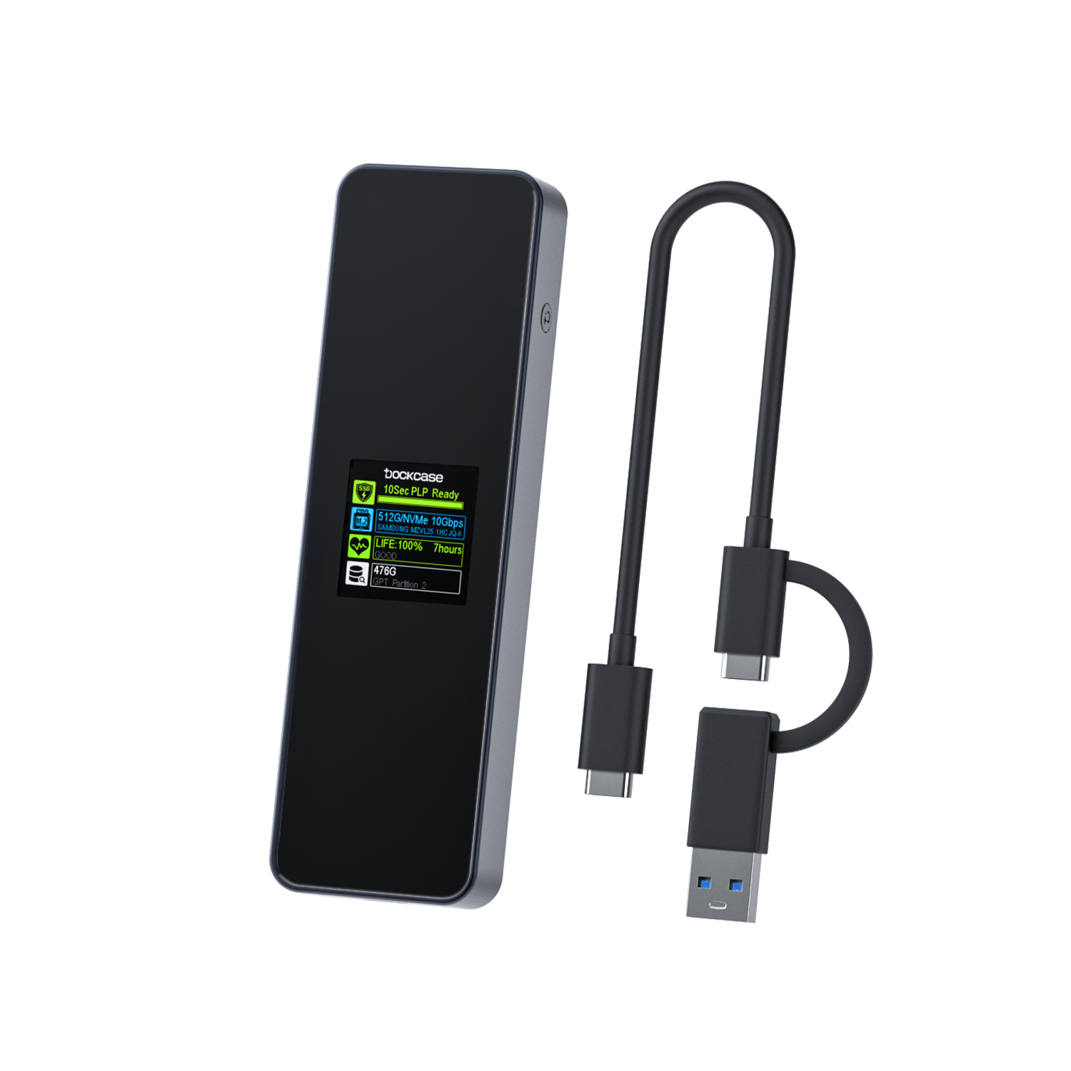 DockCase Seconds Power Loss Protection M.2 NVMe Smart SSD